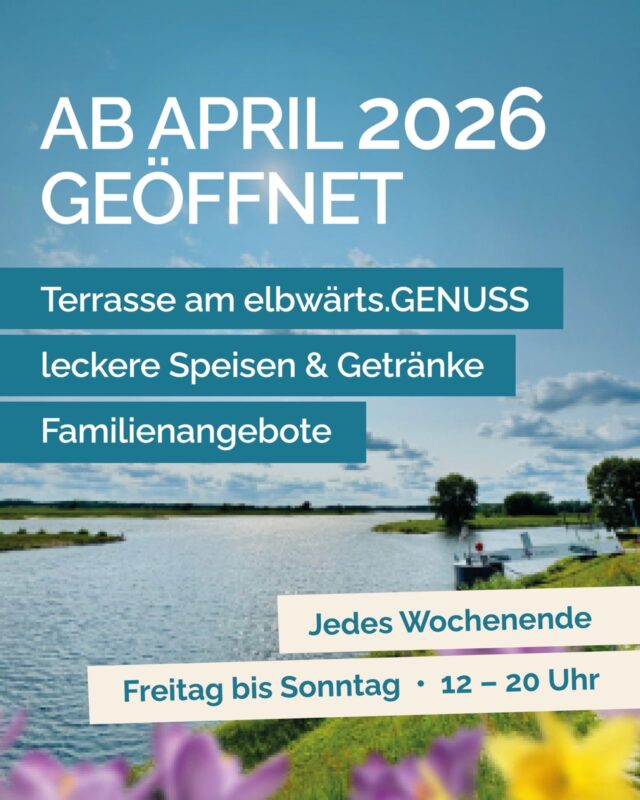 Ein Ort, der langsam zum Leben erwacht 🌊Unsere Terrasse am elbwärts.GENUSS ist geöffnet
und auch wenn drinnen noch gebaut wird, könnt ihr draußen schon ankommen, durchatmen und den Moment genießen.Jeden Freitag bis Sonntag sind wir mit einem kleinen Angebot für euch da:🍹 erfrischende Getränke
🍽️ leckere Speisen
🌅 und ganz viel Raum für entspannte Stunden mit Blick auf die ElbeAuch für die Kleinen gibt es etwas zu entdecken.📅 Freitag bis Sonntag
🕛 12 – 20 UhrDa aktuell alles draußen stattfindet, sind wir ein bisschen wetterabhängig ☁️
Wenn das Wetter mal nicht mitspielt, gönnen wir uns eine kleine Pause. Schaut dafür gern hier auf unserem Kanal vorbei.Bis zur Eröffnung von elbwärts.GENUSS im Juni wächst hier gerade etwas ganz Neues ✨Und ihr könnt ein Teil davon sein:
Was wünscht ihr euch für diesen Ort, schreibt es gern in die Kommentare.💭Wir freuen uns auf euch 💛
